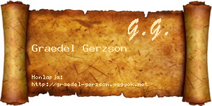 Graedel Gerzson névjegykártya
